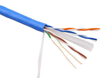 100 디지털 통신 30 전압을 위한 발 FTP Cat6A 케이블 파란 색깔